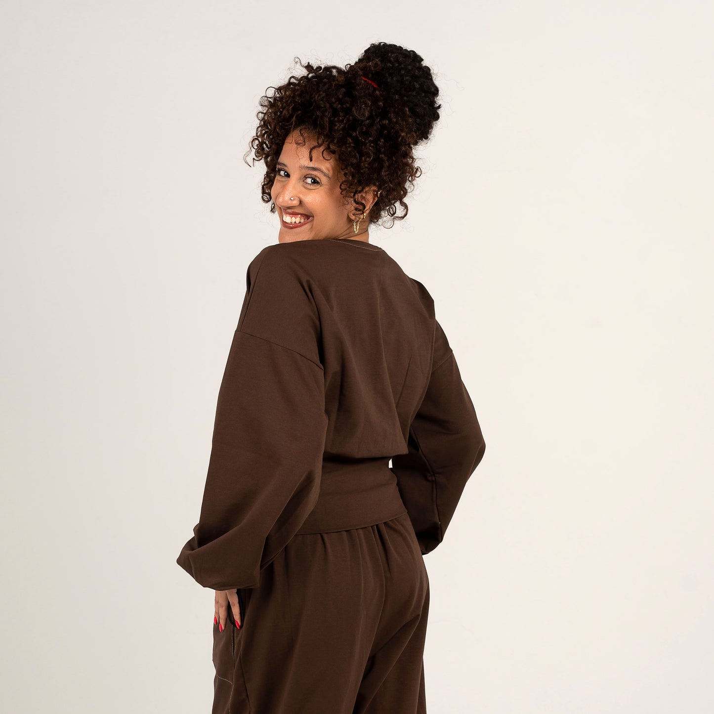 Zip-Up Corset Jacket (Cocoa color)