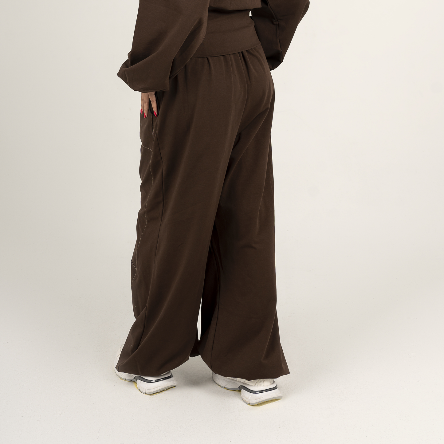 Double Pocket Wide-Leg Cargo Pants (cocoa color)