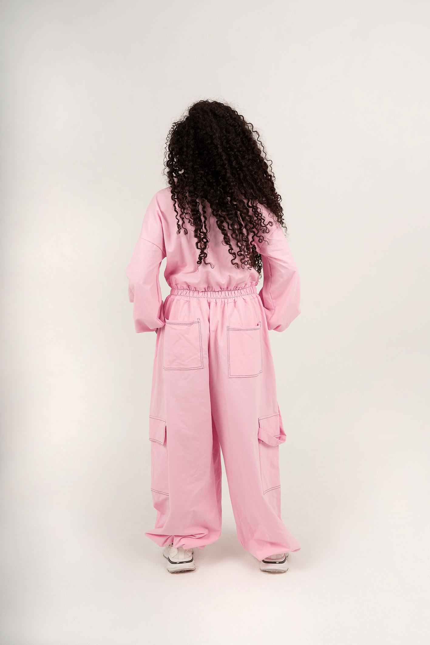 Utility jumpsuit  – Button-Up Edition (dusty pink color)